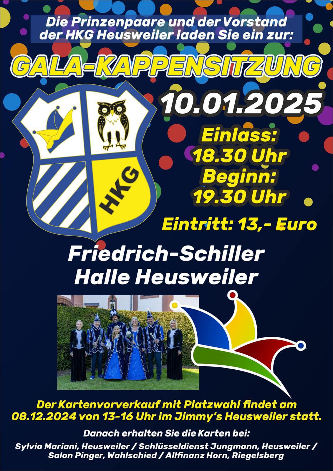 Plakat Gala Kappensitzung der HKG Heusweiler