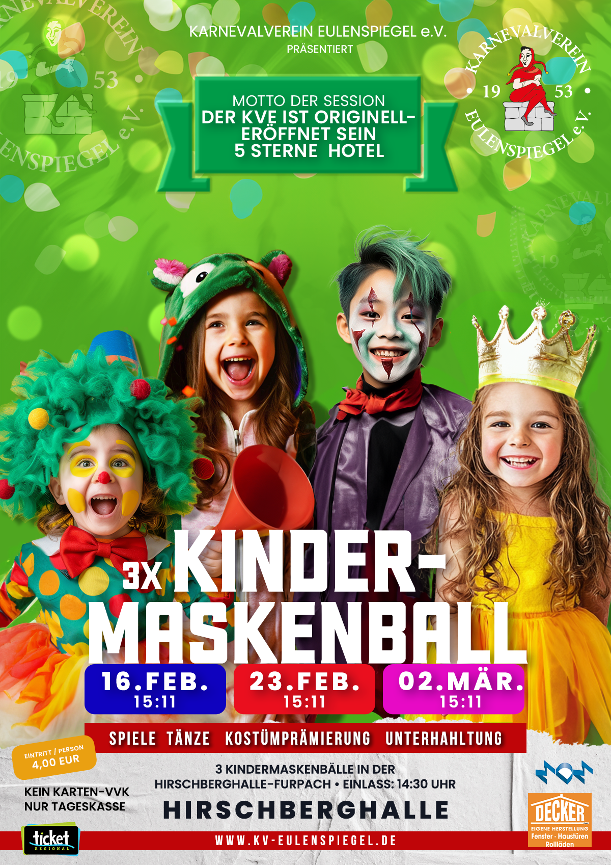 Kindermaskenball des KV Eulenspiegel e.V.