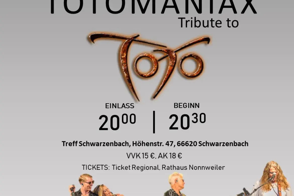 Totomaniax – ein Abend voller Toto-Hits in Schwarzenbach