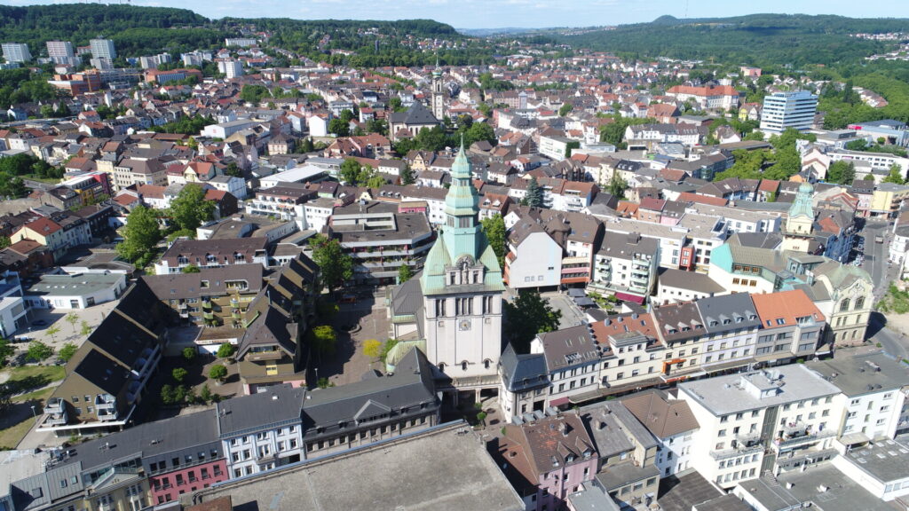 Luftbildaufnahme der Völklinger Innenstadt - © Stadt Völklingen